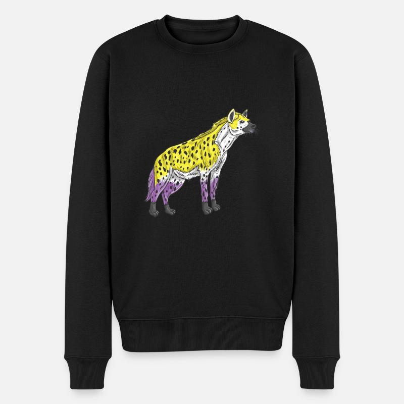 Hyena Non-binary pride Nonbinary Pride - Men's Premium Organic Jumper - black