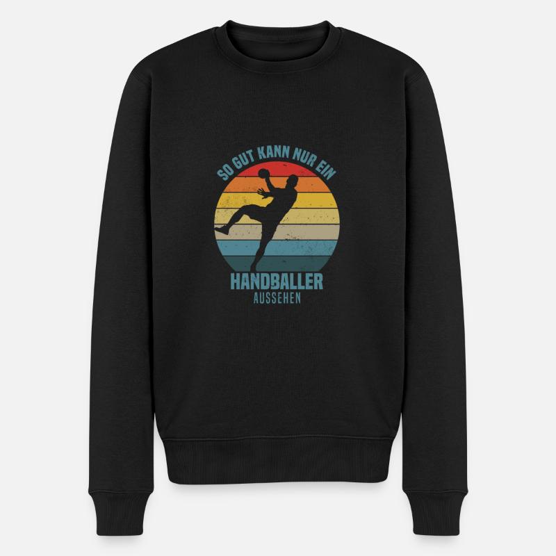 Handball - Männer Premium Bio Pullover - Schwarz