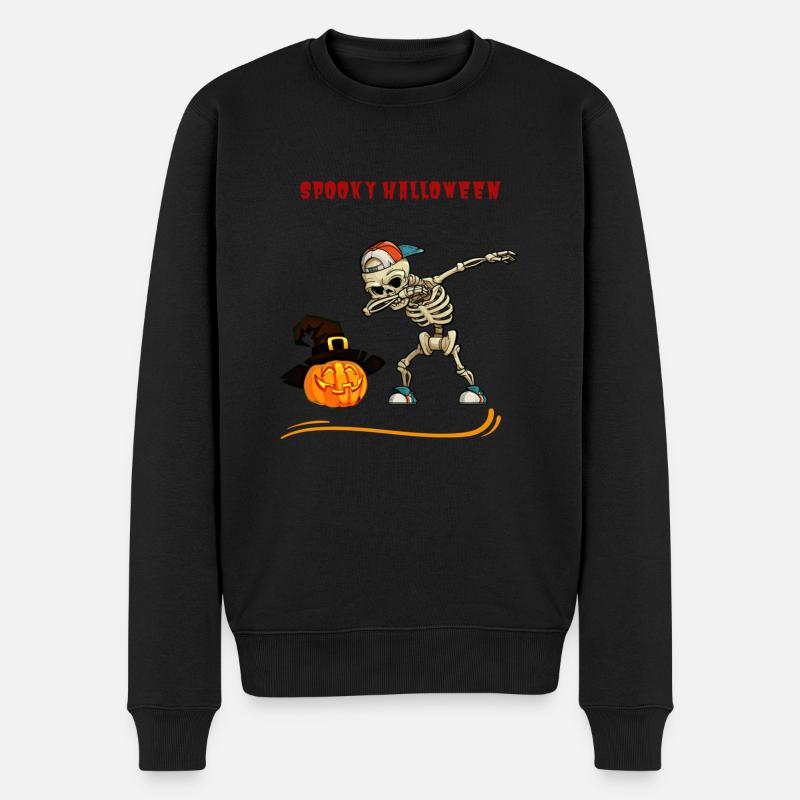 Spooky Halloween - Männer Premium Bio Pullover - Schwarz