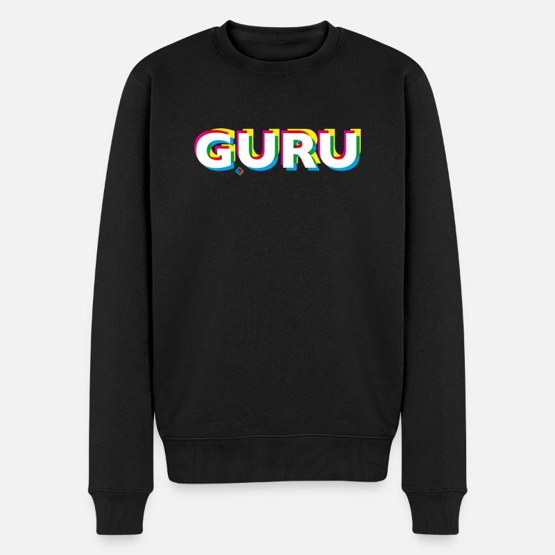 Guru - Ich bin deine Inspiration, dein Weg - Männer Premium Bio Pullover - Schwarz
