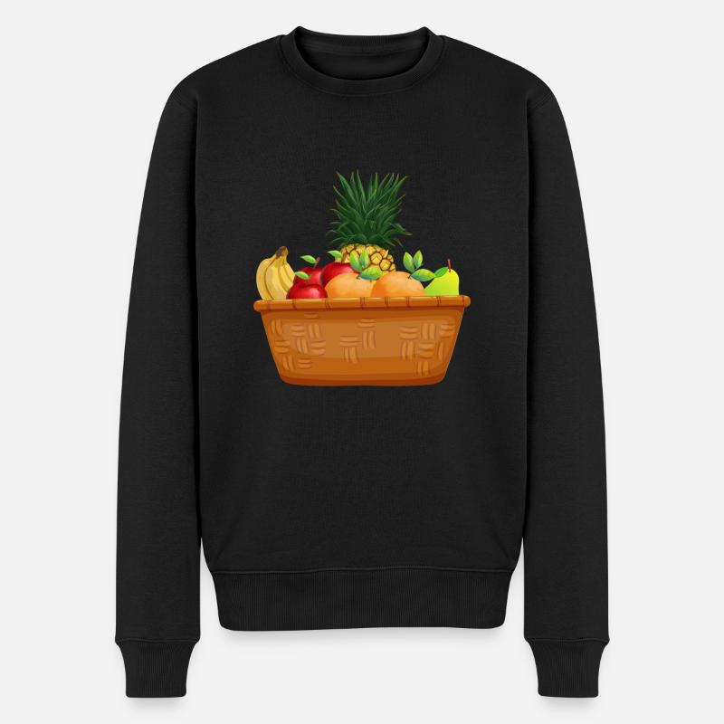Früchtekorb - Männer Premium Bio Pullover - Schwarz