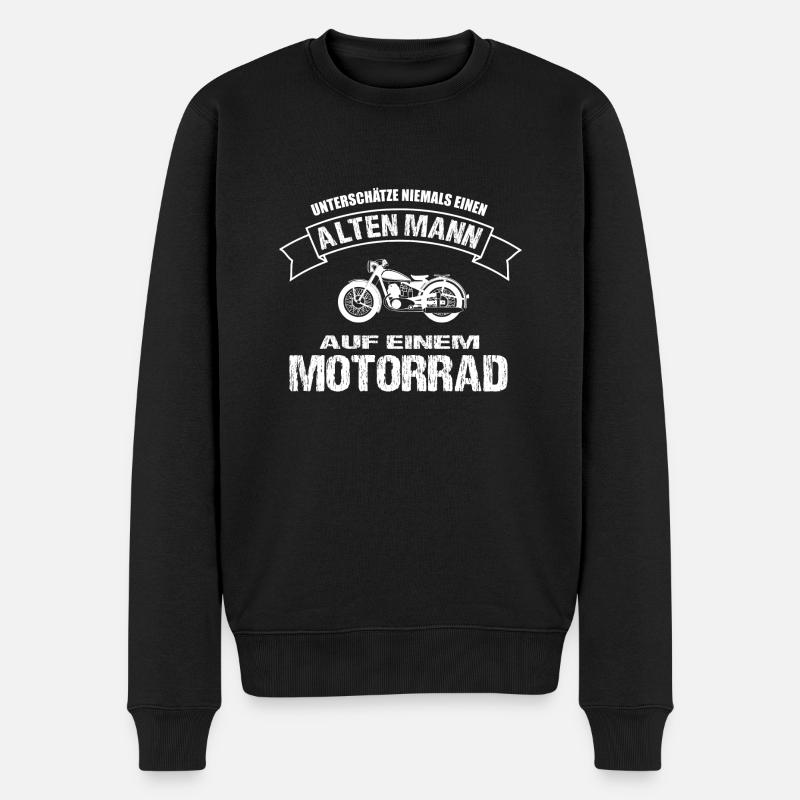 Motorrad - Männer Premium Bio Pullover - Schwarz