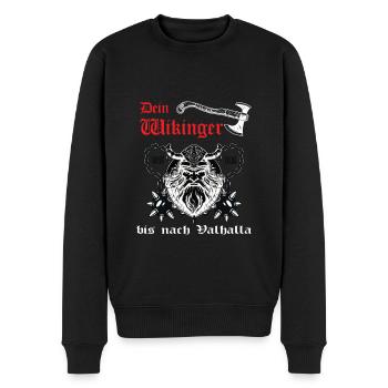 Dein Wikinger - Männer Premium Bio Pullover - Schwarz - Vorne - Nico (187cm)