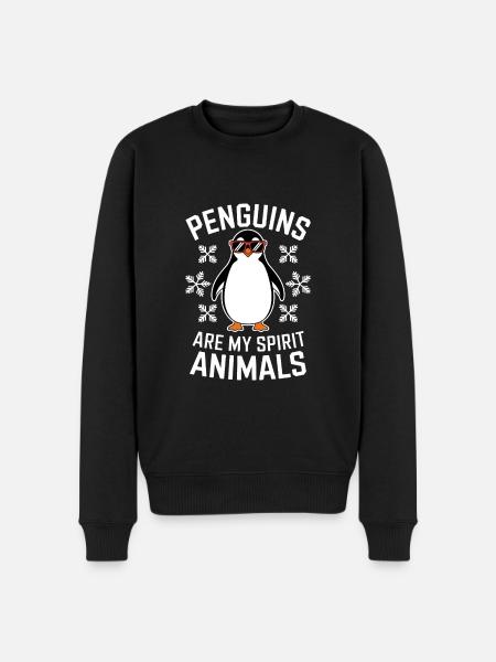 Penguin Saying Funny Penguins Gift - Men's Premium Organic Jumper - black