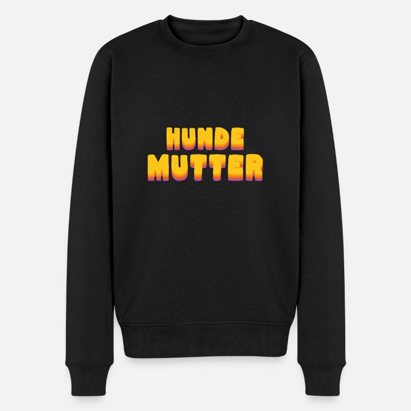 HundeMutter - Männer Premium Bio Pullover - Schwarz