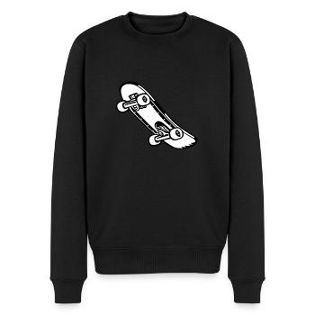 Skateboard - Männer Premium Bio Pullover - Schwarz - Vorne - Nico (187cm)
