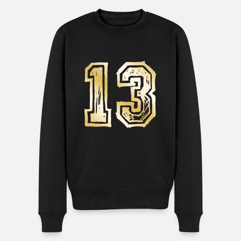 13 Nombre d’or - Pull Premium bio Homme - noir