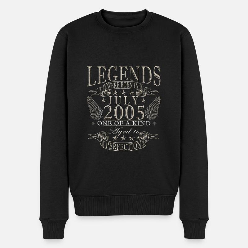 2005 Jahrgang Vintage Geburtstag Retro Geschenk - Männer Premium Bio Pullover - Schwarz
