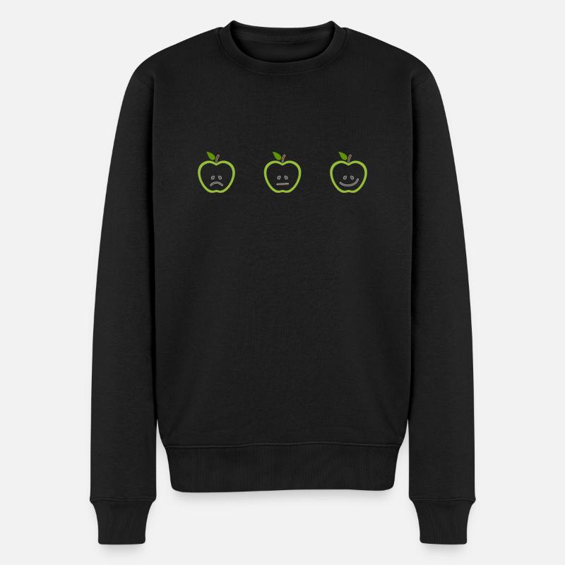 Pommes à visages différents - Pull Premium bio Homme - noir