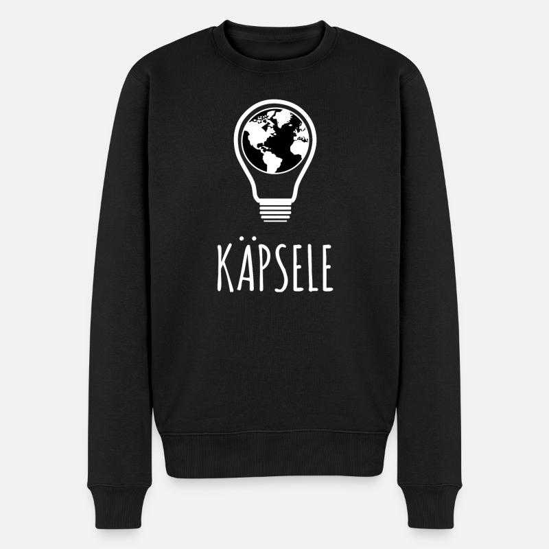 Käpsele - Schwäbisches Genie und Schlaumeier - Männer Premium Bio Pullover - Schwarz