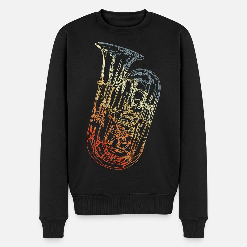 Tuba - Männer Premium Bio Pullover - Schwarz