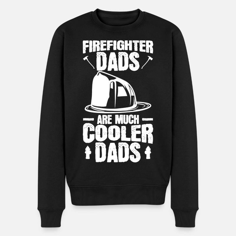 Feuerwehr Papa - Männer Premium Bio Pullover - Schwarz