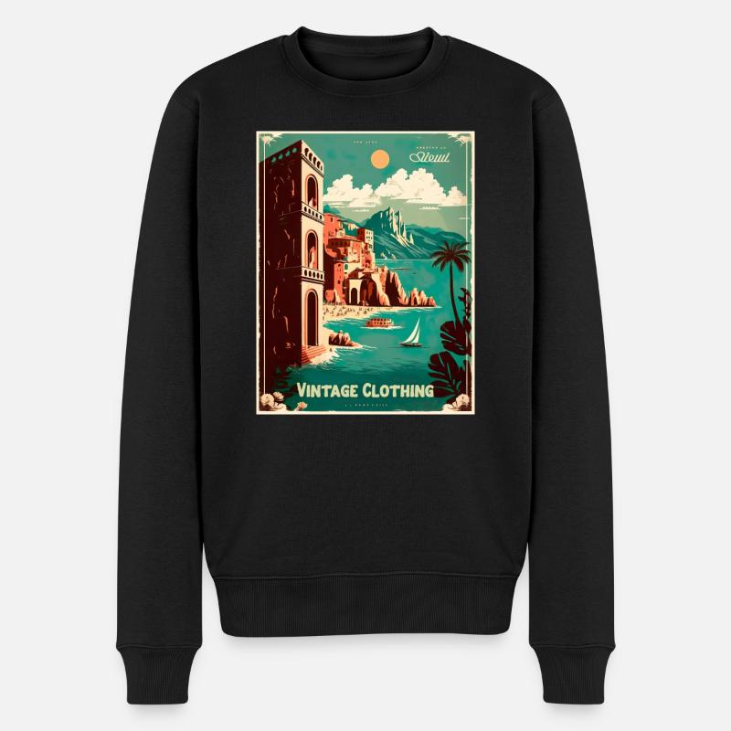 Vintage Clothing Coast - Männer Premium Bio Pullover - Schwarz