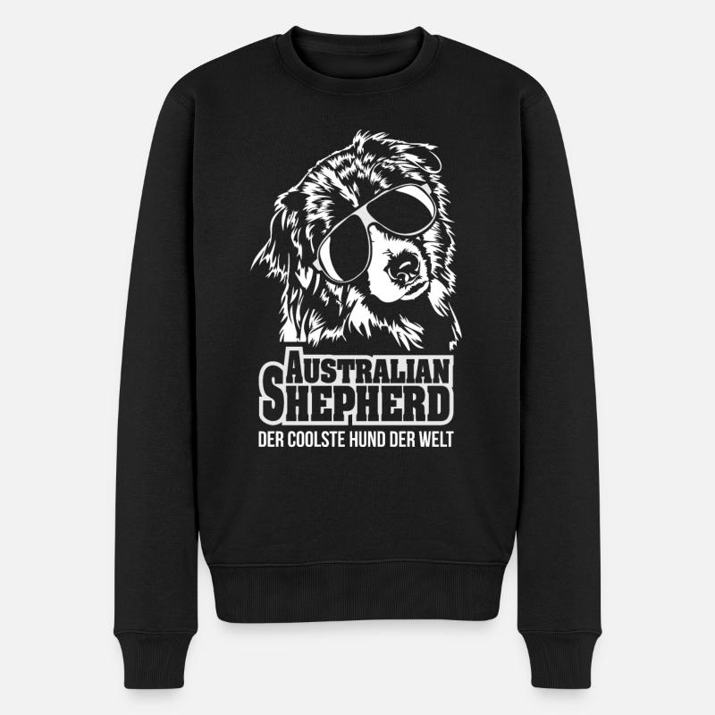AUSTRALIAN SHEPHERD coolster Hund Wilsigns Aussie - Männer Premium Bio Pullover - Schwarz