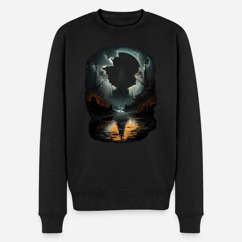 Gothic - Männer Premium Bio Pullover - Schwarz
