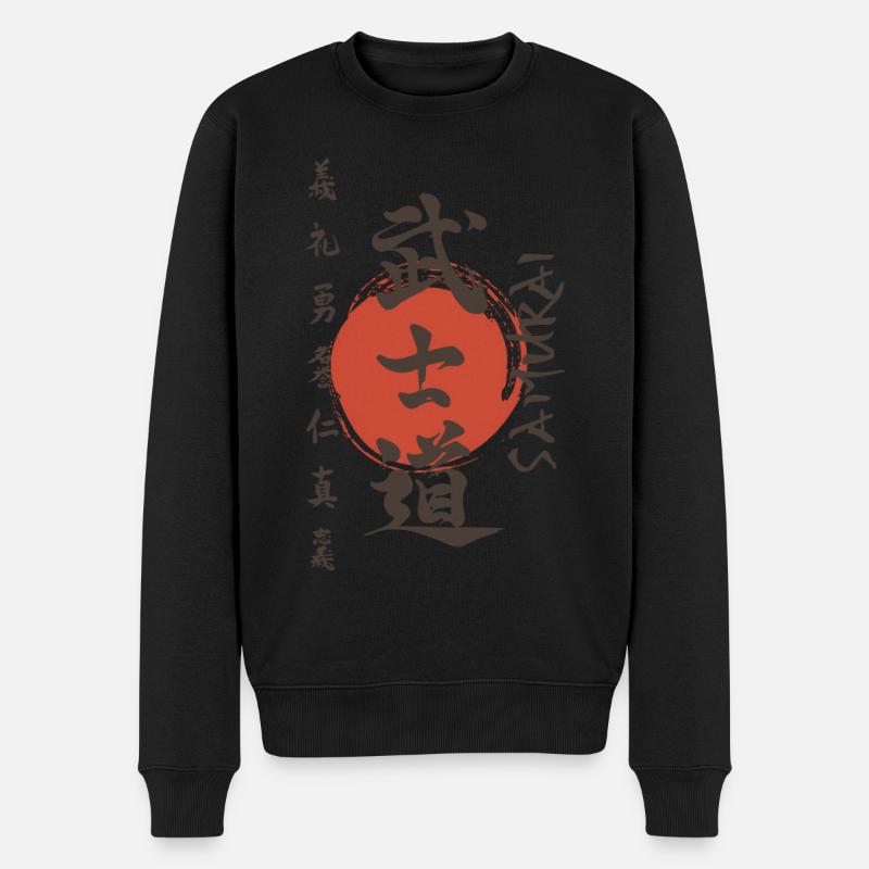 Kanji Samouraï - Pull Premium bio Homme - noir