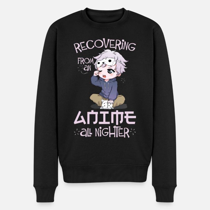 Anime Comic Japan Anime Zeichnen - Männer Premium Bio Pullover - Schwarz