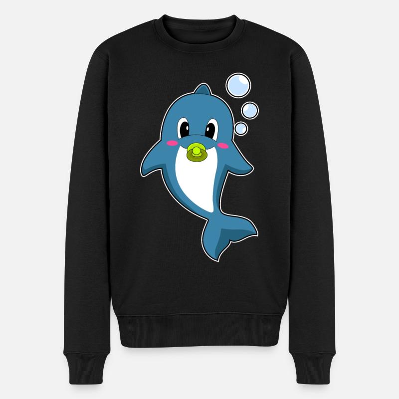 Dolphin Baby Sucifier - Pull Premium bio Homme - noir
