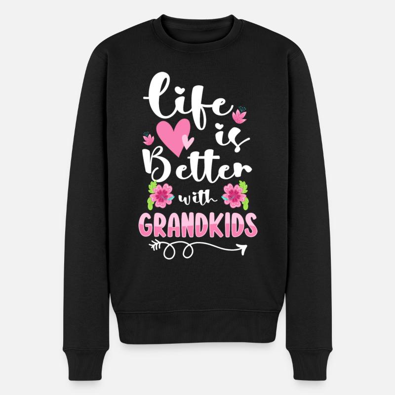Grand-père Fun Love - Pull Premium bio Homme - noir