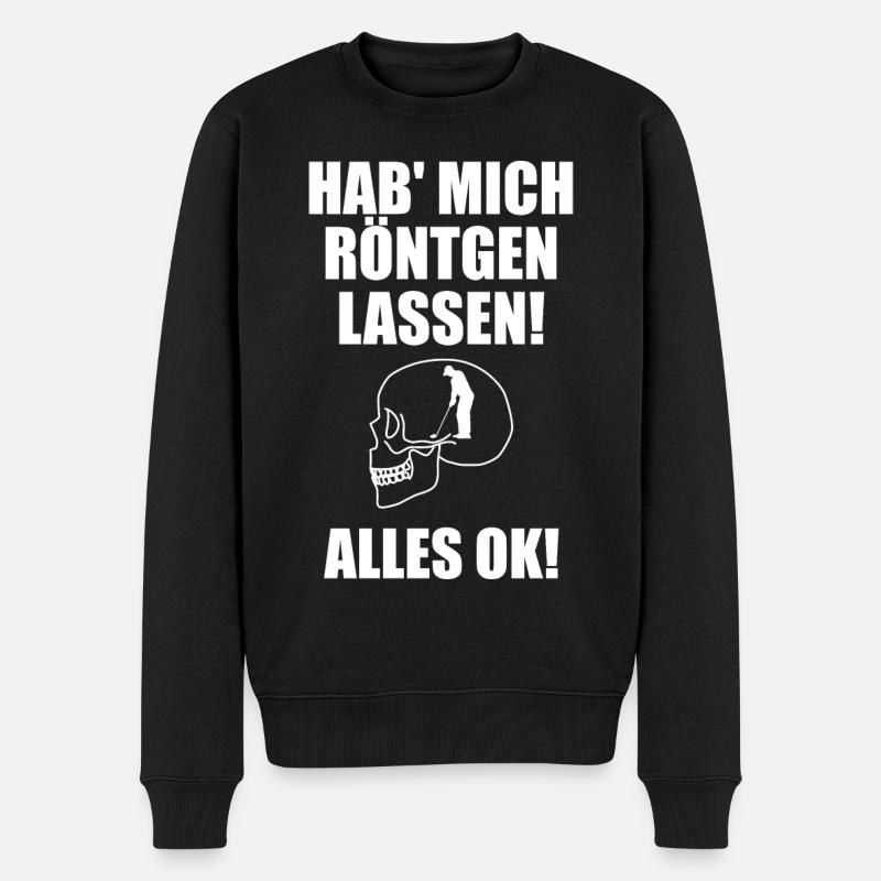 Hab mich röntgen lassen alles Ok Golf - Männer Premium Bio Pullover - Schwarz