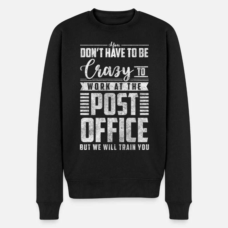Mail Letters Postman Messenger - Men's Premium Organic Jumper - black