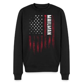 Postman Delivery Profession - Men's Premium Organic Jumper - black - Front - Nico (187cm)