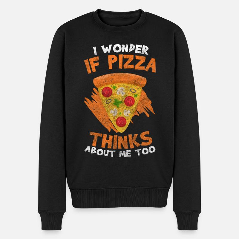 Pizza Pizzaofen Pizzabäcker Köstlich - Männer Premium Bio Pullover - Schwarz
