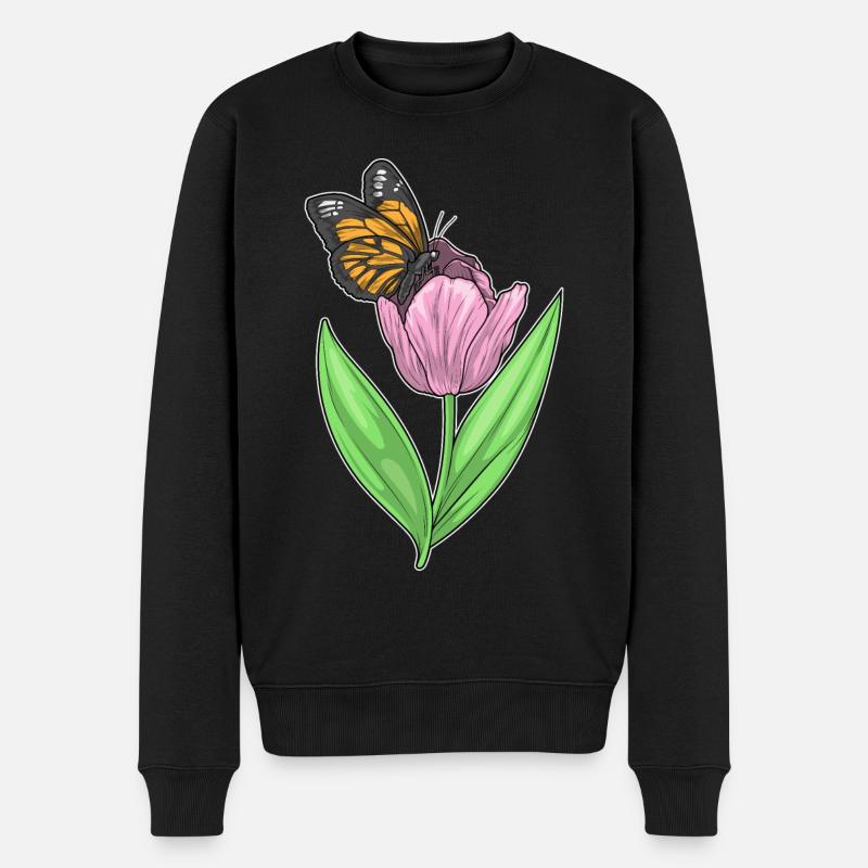 Papillon Tulipe - Pull Premium bio Homme - noir