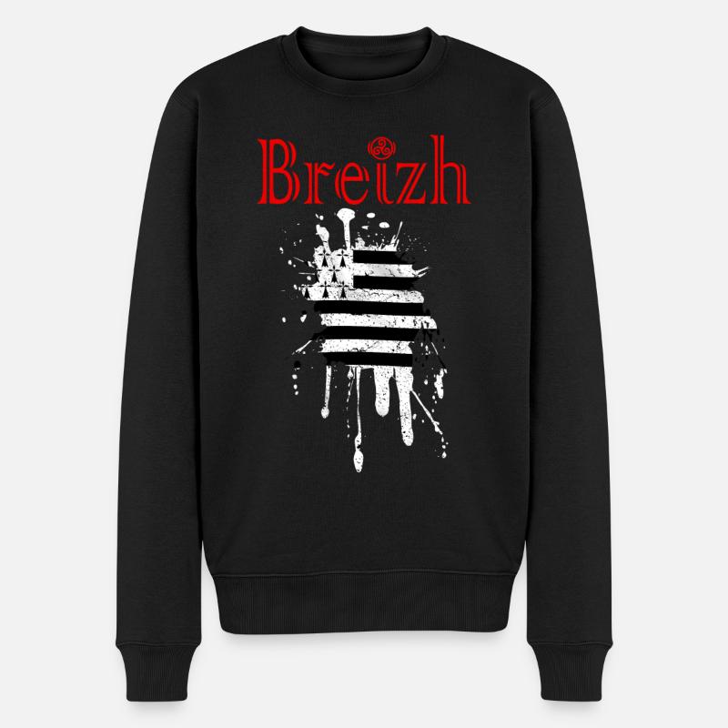 Drapeau Breton - Pull Premium bio Homme - noir