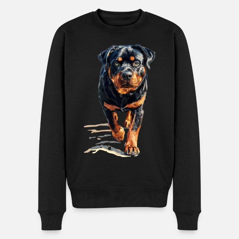 Rottweiler - Männer Premium Bio Pullover - Schwarz