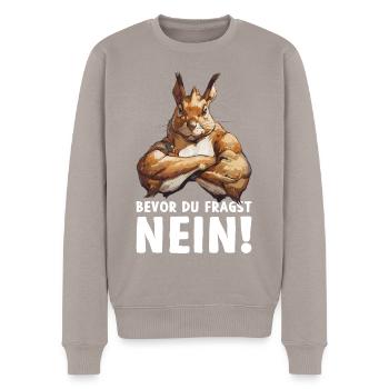 Eichhörnchen Baumhörnchen Bevor du fragst Nein - Männer Premium Bio Pullover - Taupe - Vorne - Nico (187cm)