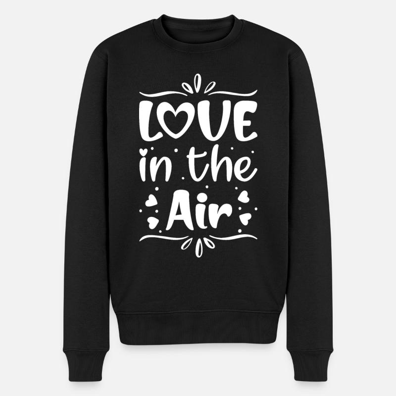 L’amour dans l’air - - Pull Premium bio Homme - noir