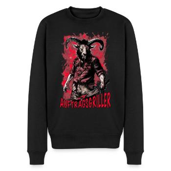 Abattoir de chèvres grillées au barbecue - Pull Premium bio Homme - noir - Devant - Nico (187cm)