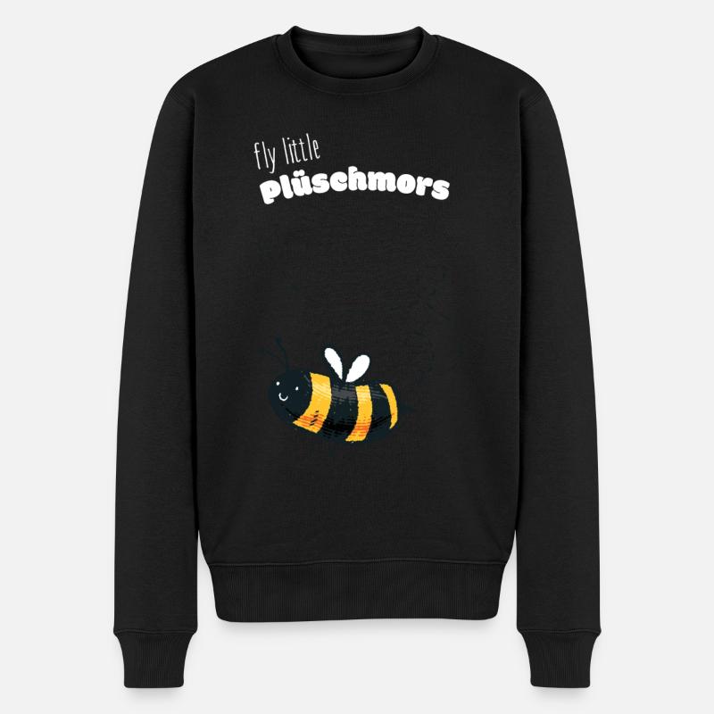 Plüschmors Plattdeutsch Geschenkidee - Männer Premium Bio Pullover - Schwarz