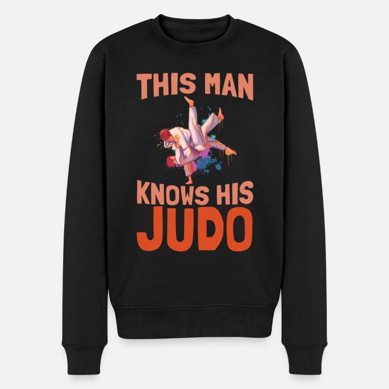 Judo Judoka - Männer Premium Bio Pullover - Schwarz