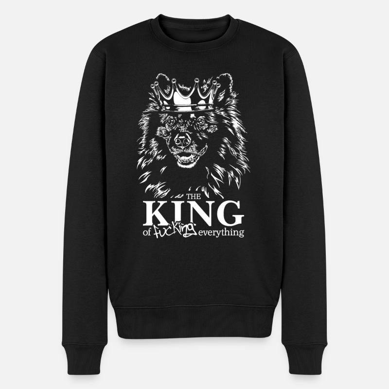 Wolfsspitz Keeshond Roi Hundespruch Wilsigns - Pull Premium bio Homme - noir