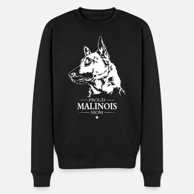 Malinois Maman Chien Chien Wilsigns - Pull Premium bio Homme - noir
