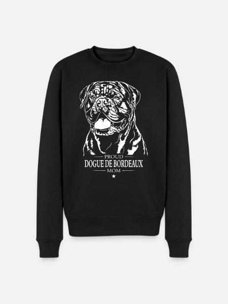 Dogue de Bordeaux Mamma Cane Cane Wilsigns - Maglione ecologico premium da uomo - nero