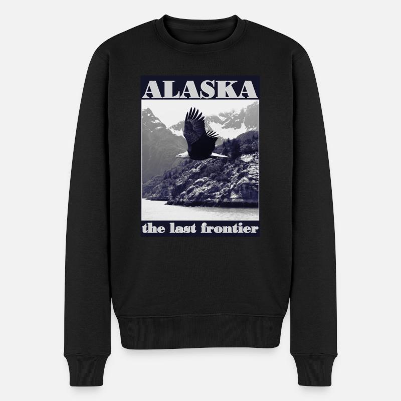 Alaska - The Last Frontier - Männer Premium Bio Pullover - Schwarz