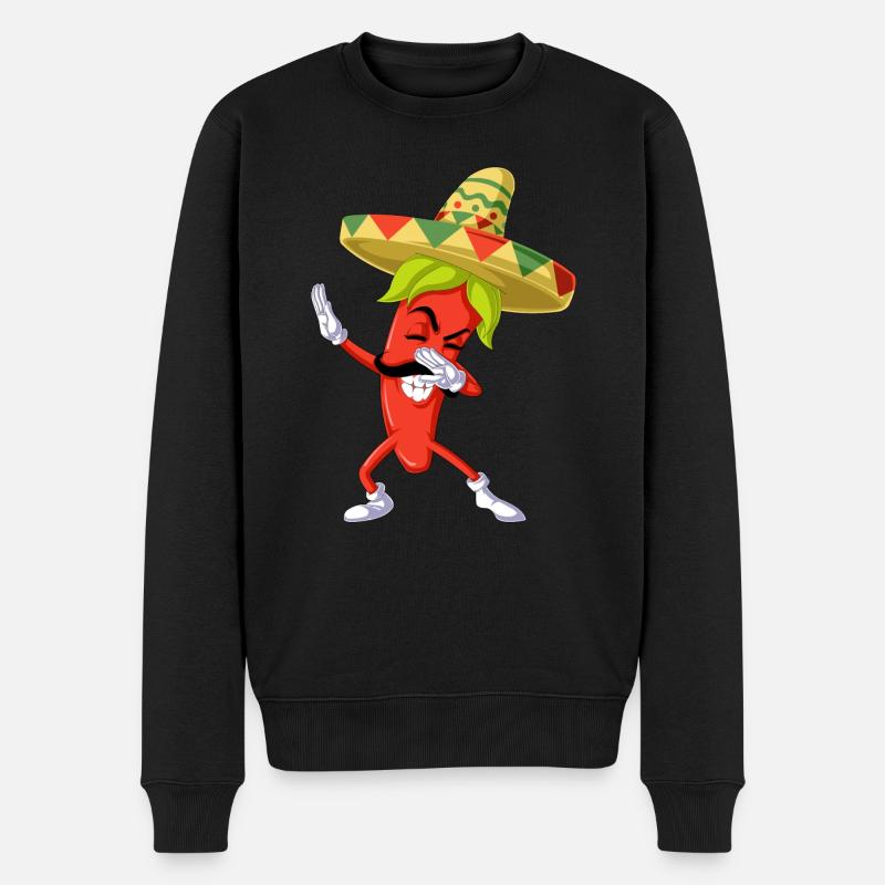 Chili Dabbing - Männer Premium Bio Pullover - Schwarz