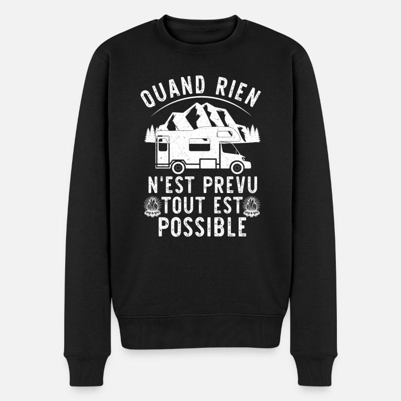 Tout Est Possible Camping-Car Camping Campeur - Pull Premium bio Homme - noir