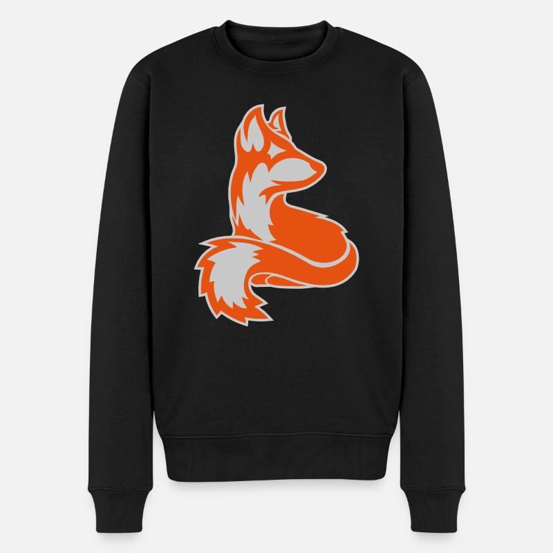 Illustration Fuchs Logo - Pull Premium bio Homme - noir