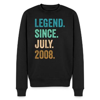 Légende depuis juillet 2008 14ème anniversaire - Pull Premium bio Homme - noir - Devant - Nico (187cm)