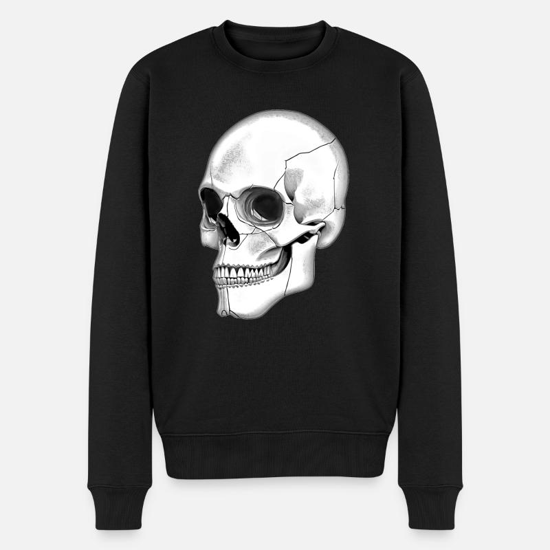 Skull Skull Side Graphic - Pull Premium bio Homme - noir