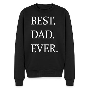 Funny T-shirt with the inscription "Best Dad Ever" - Men's Premium Organic Jumper - black - Front - Nico (187cm)