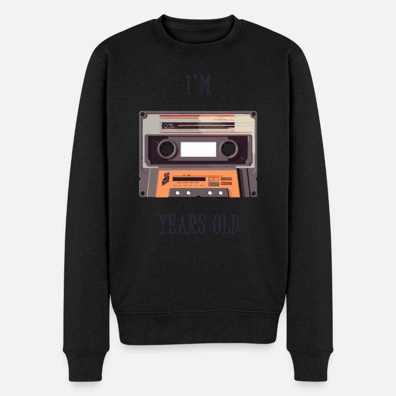 Ich bin -- Jahre alt - Männer Premium Bio Pullover - Schwarz