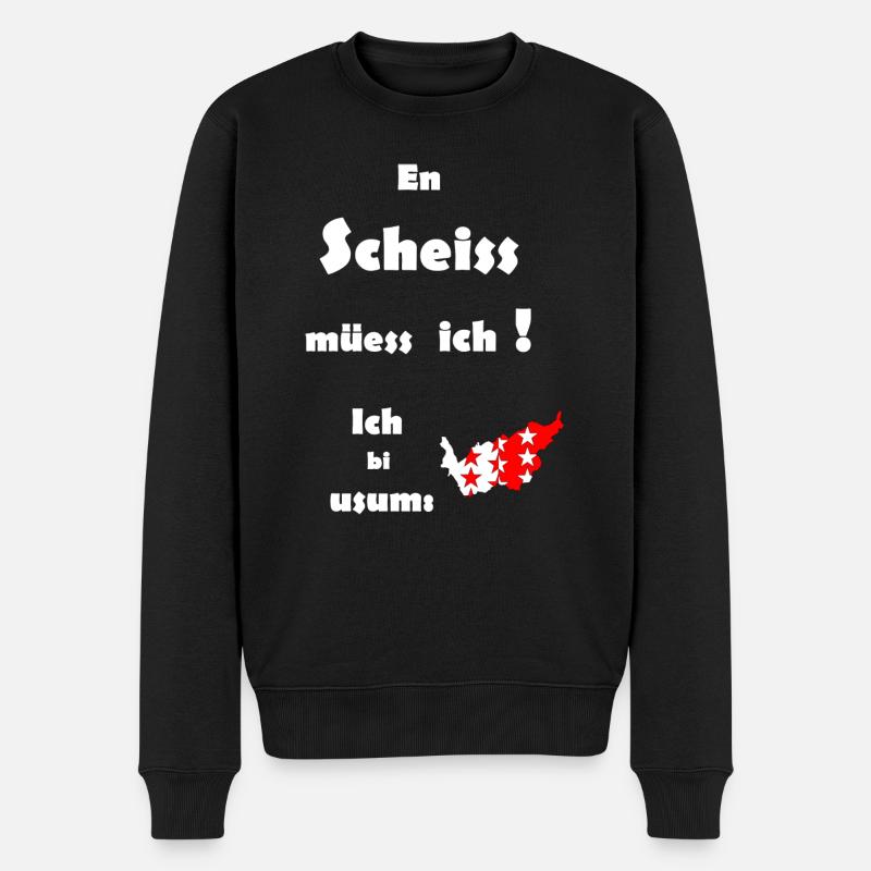 Wappen Wallis - Männer Premium Bio Pullover - Schwarz