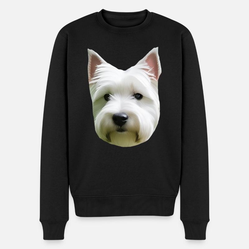 Hund - Männer Premium Bio Pullover - Schwarz