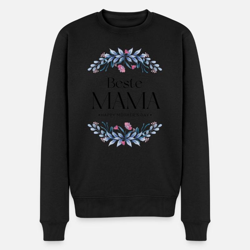 beste mama - happy mothers day - Männer Premium Bio Pullover - Schwarz