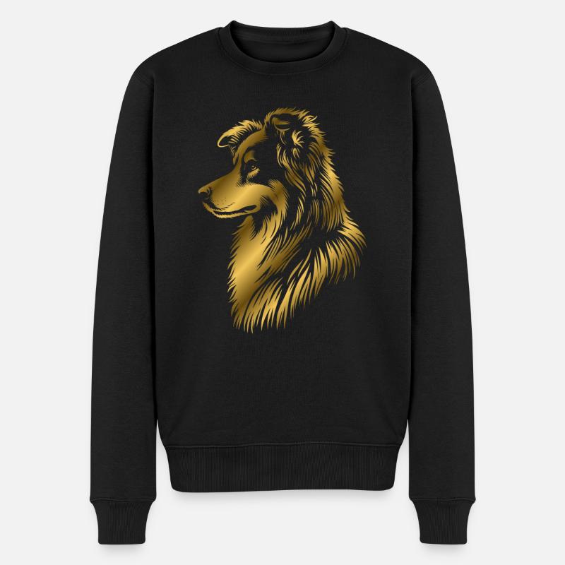 Chien de troupeau doré - Pull Premium bio Homme - noir